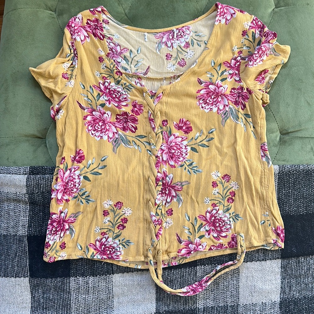 Summer low cut blouse